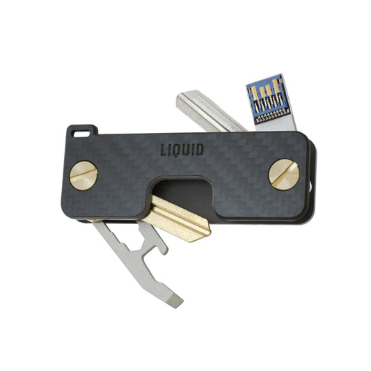Carbon Fiber KeyCaddy Matte Black (Brass Screws)