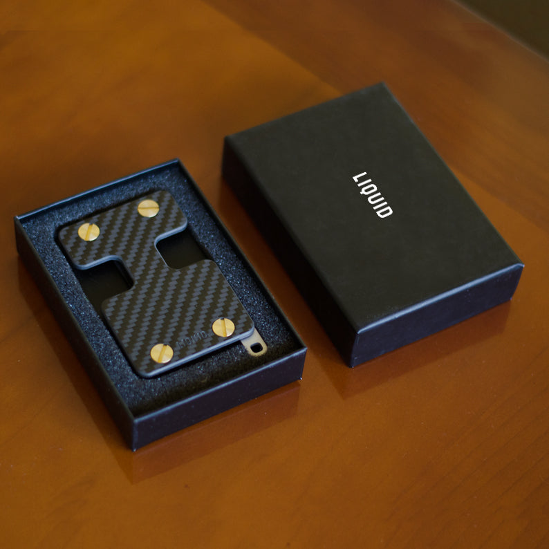 Carbon Fiber Liquid Wallet (Brass Screws)
