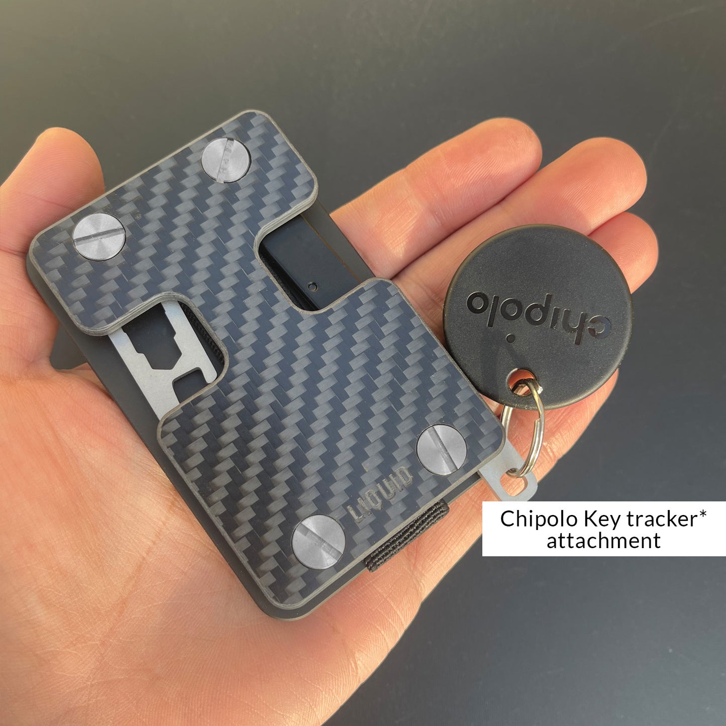 Carbon Fiber Liquid Wallet (Silver Screws)