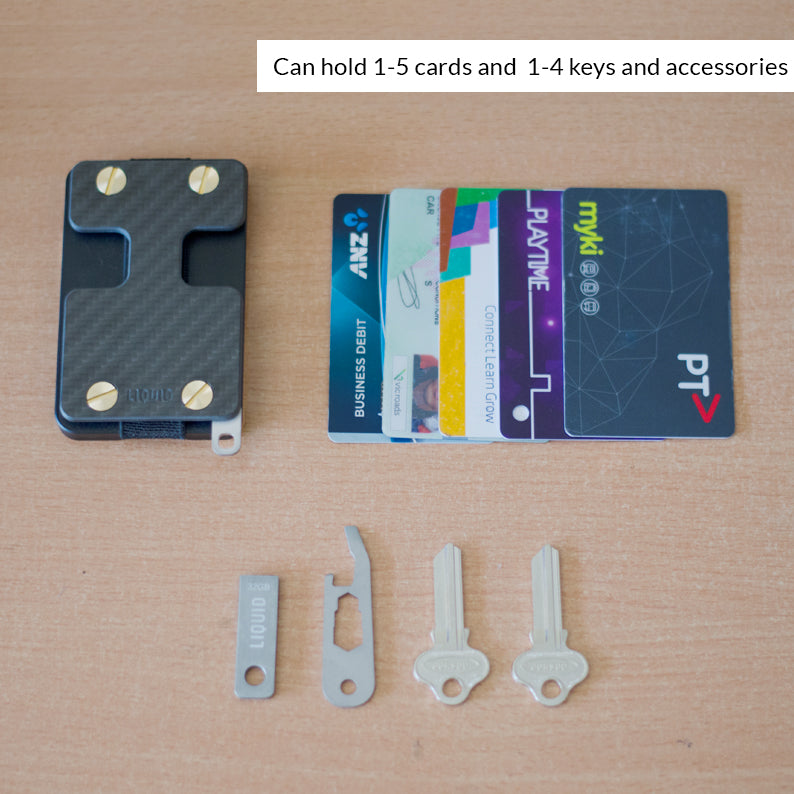 Carbon Fiber Liquid Wallet (Brass Screws)