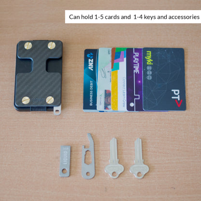 Carbon Fiber Liquid Wallet (Brass Screws)