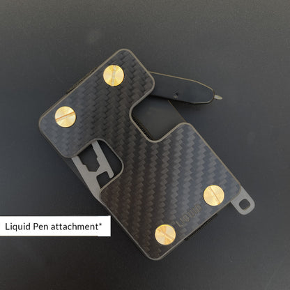 Carbon Fiber Liquid Wallet (Brass Screws)